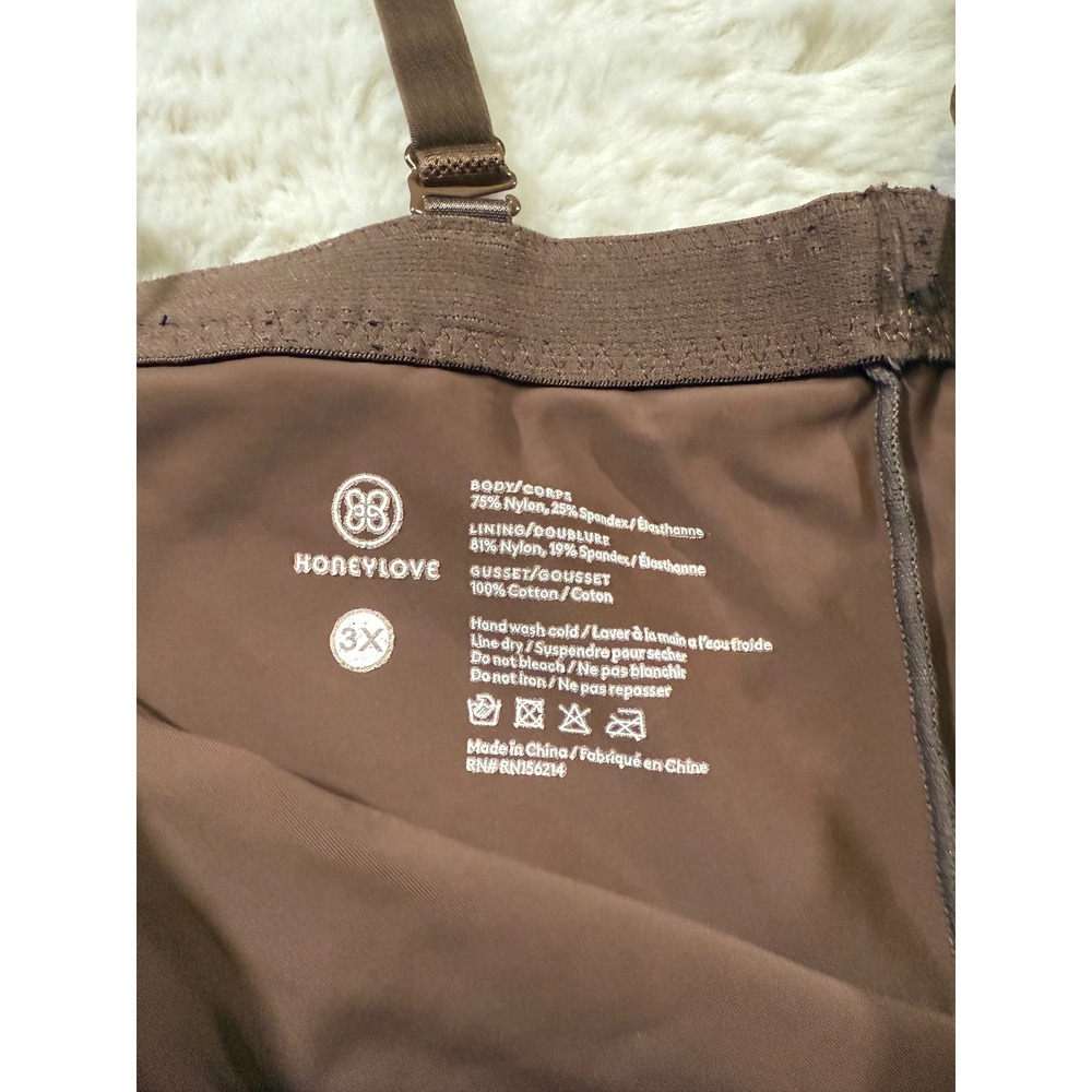 Honeylove SuperPower Short 3X Brown High Waist Compression Shapewear Shorts - Picture 4 of 6